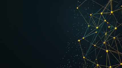 Abstract business connection of lines from nodes It is connected to endless nodes and represents the innovation of communication in the network.