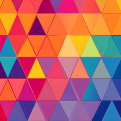 130. **Create a seamless pattern with bold, graphic triangles in a vibrant, multi-color gradient.**