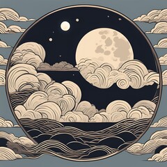 Tranquil Autumn Night Under Moonlight with Crisp Air and Starry Sky - 달빛 아래 선선한 공기와 별이 빛나는 고요한 가을밤