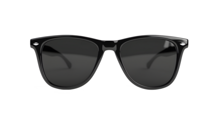 Black sunglasses isolated on transparent background.