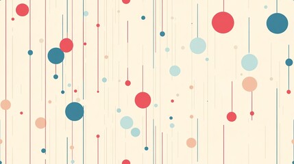 Abstract pattern of colorful dots and lines creating a dynamic visual effect.