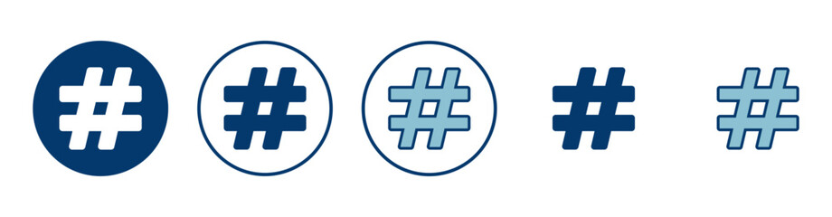 Fototapeta premium Hashtag icon vector isolated on white background. hashtag vector icon