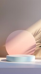 Fototapeta premium pastel podium with soft lighting