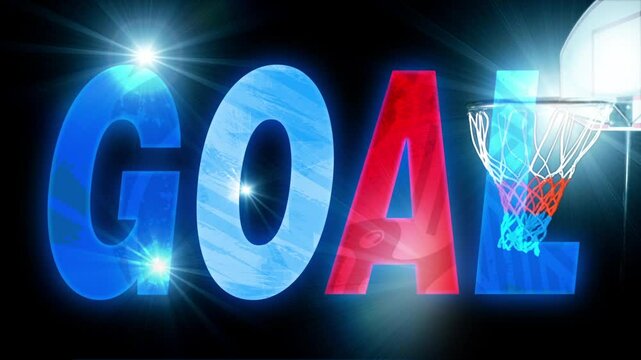 Basketball Scores With Goal Graphic And Camera Flashes
