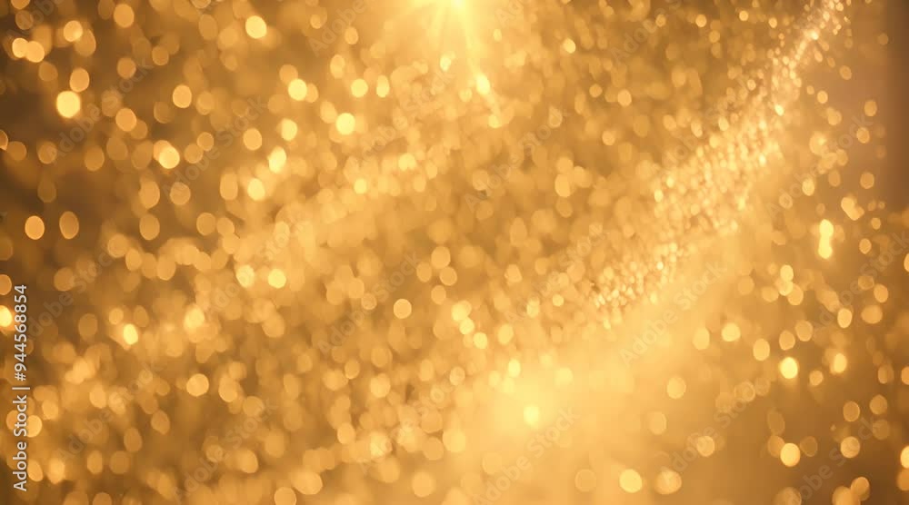 Poster gold glitter background with sparkle shine light confetti abstract motion background shining gold pa