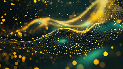 Abstract digital background electromagnetic wave background Innovation digital wave background information technology background The background is the background. gradient wave digital wave banner