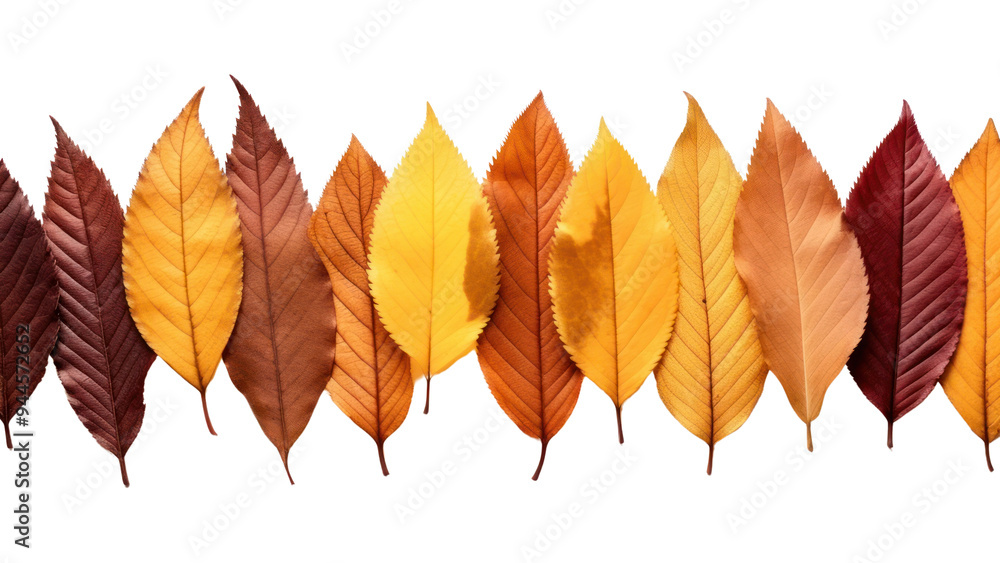 Wall mural png autumn leaves backgrounds plant leaf.