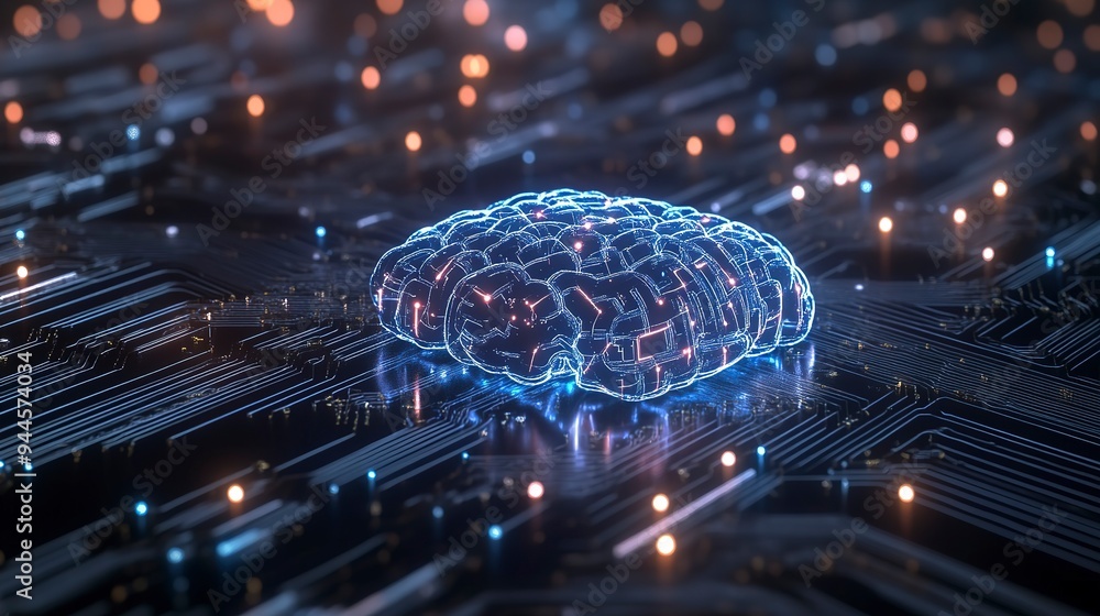 Poster neural circuit and electronic cyber brain in a quantum computing system, artificial intelligence tec