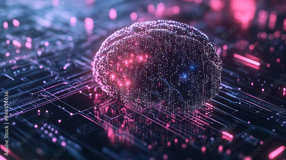 Poster neural circuit and electronic cyber brain in a quantum computing system, artificial intelligence tec