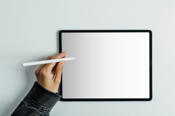 Tablet screen png mockup, transparent design