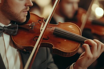 Elegant string quartet performing classical music during a wedding reception at a restaurant in a charming atmosphere