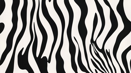 High contrast abstract pattern with bold black and white lines mimicking zebra skin