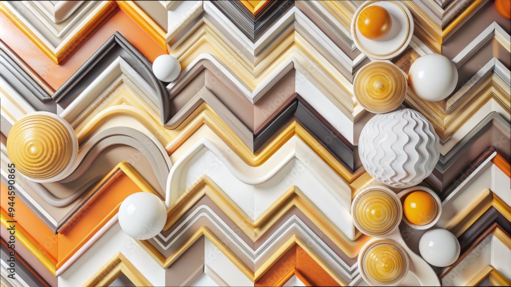 Poster artful composition of textured geometric shapes in warm tones creating an engaging visual experience
