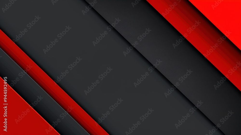 Poster abstract red and black diagonal stripes: a minimalist design featuring bold diagonal red and black s