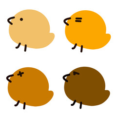 Pastel Chick Vector | Cute Line Art | Minimalist Design