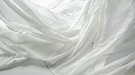Fototapeta premium Abstract white fabric background.