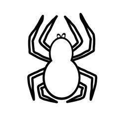 spider on white background
