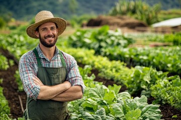 Sustainable agriculture expert managing organic farm operations, ecofriendly career