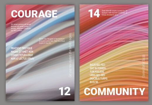 Flyer A4 With Fluid Motion Blur Gradient Colorfull Background