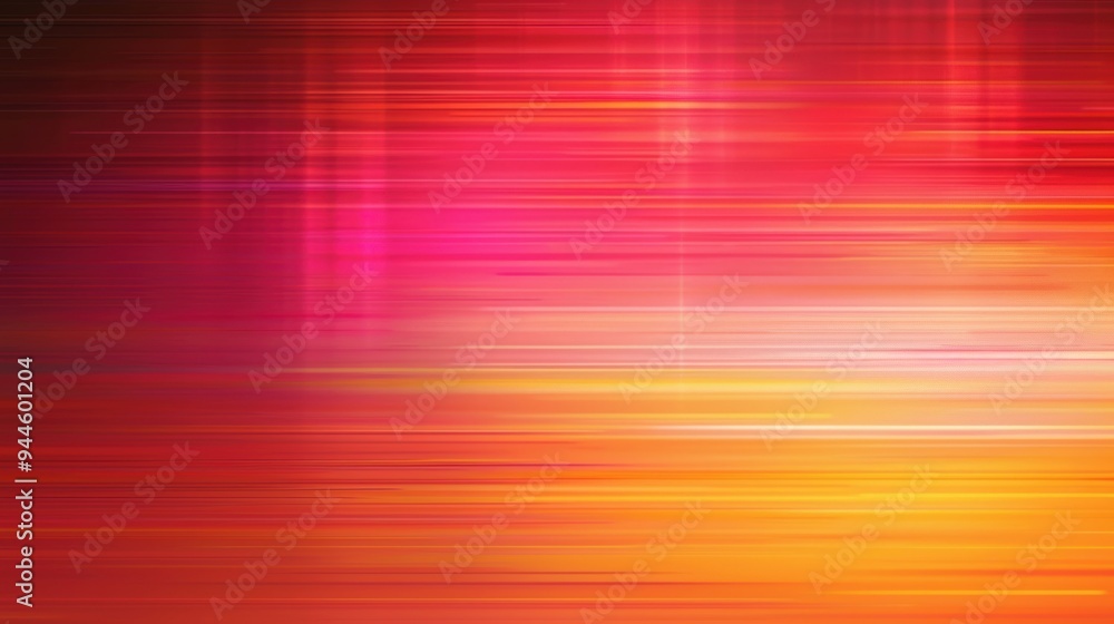 Poster a dynamic and vibrant abstract image with horizontal motion blur in red, orange, and yellow tones, c