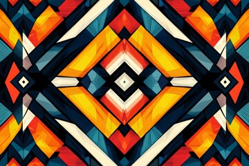 Abstract Geometric Pattern with Vibrant Colors created with Generative AI
