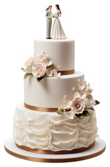 PNG Wedding cream cake decoration transparent background