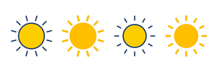 Sun icon vector. Brightness Icon vector