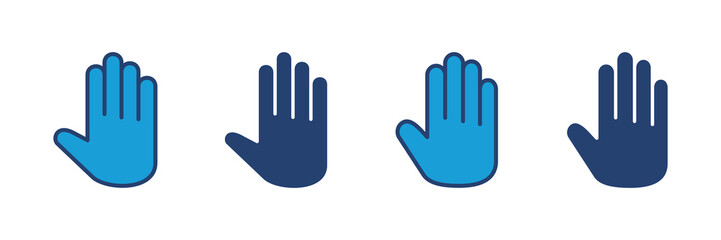 Hand icon vector. hand vector icon, palm