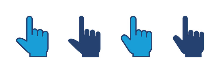 Hand click icon vector. pointer icon vector. hand cursor icon vector
