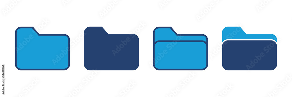 Poster folder icon vector. folder vector icon