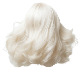 PNG Wig white hairstyle headshot.