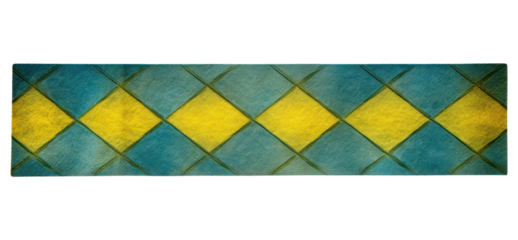 PNG Argyle pattern adhesive strip yellow green white background.
