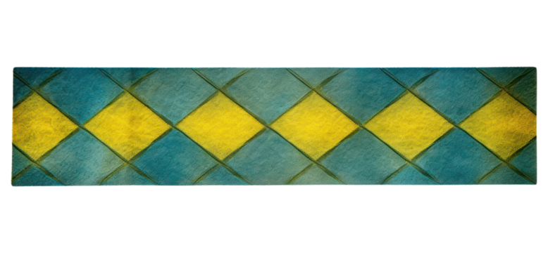 PNG Argyle pattern adhesive strip yellow green white background.