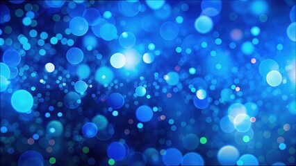 A mesmerizing display of shimmering blue bokeh lights creating a dreamlike atmosphere, perfect for evoking a sense of calmness and tranquility. Generative AI
