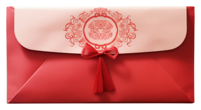 PNG Chinese red envelope symbol white background celebration. - Powered by Adobe