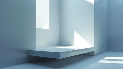 Fototapeta premium Abstract Minimalist Interior Design with Light and Shadow.