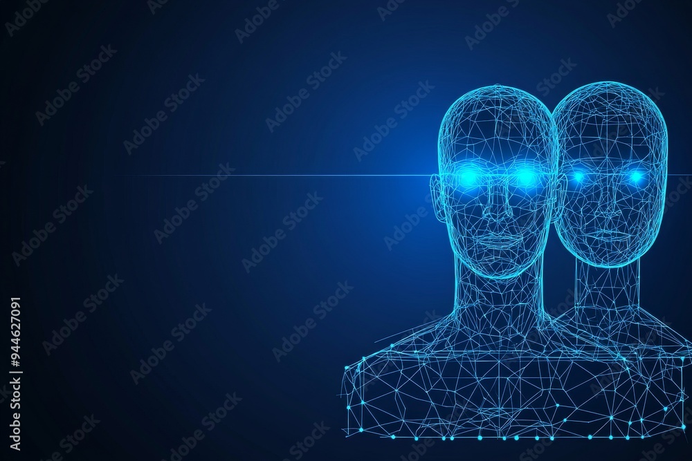 Poster digital rendering of a glowing blue brain with neural connections symbolizing the intricate and inte