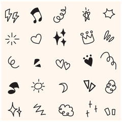 Doodle hand drawn With illustration style doodle and line art