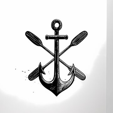 recommend clip art: Hand-Drawn Anchor with Crossed Oars