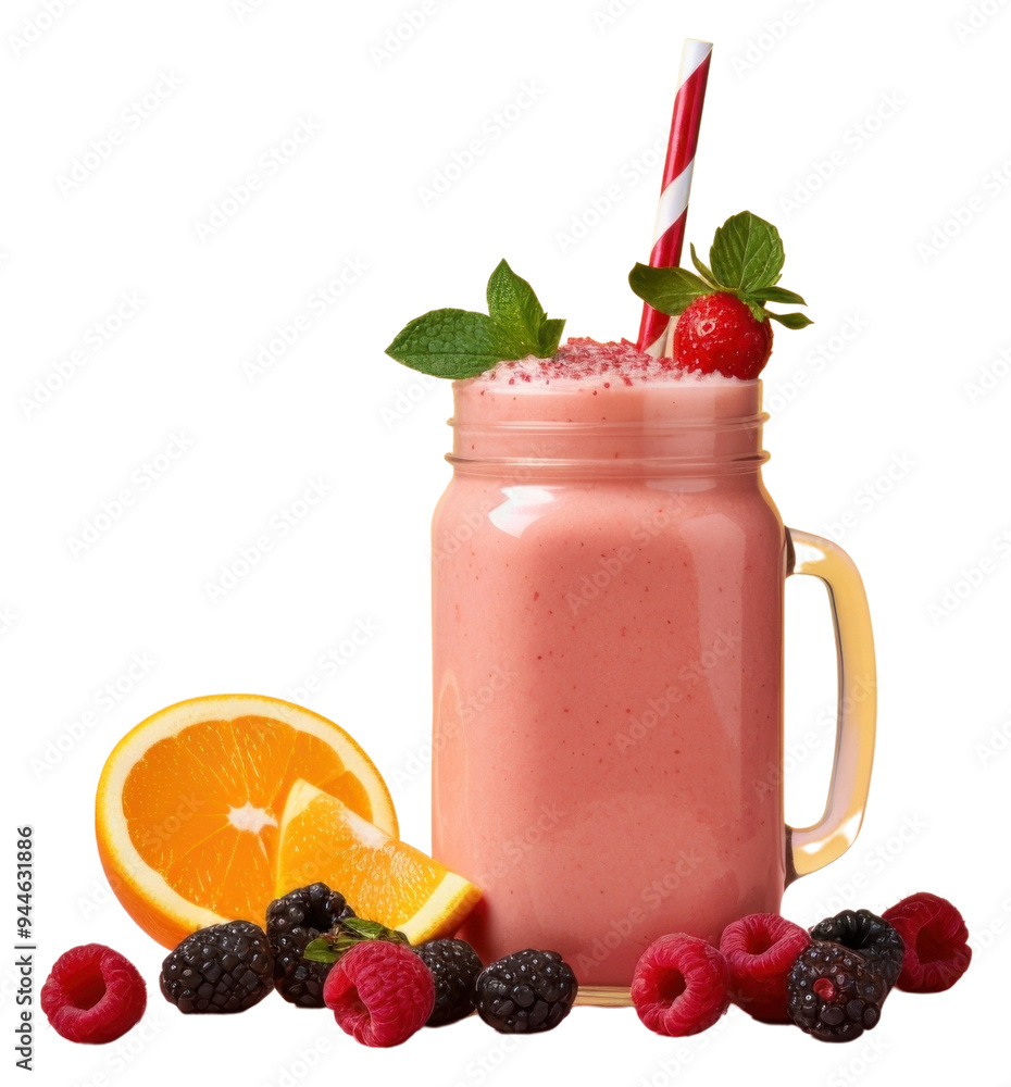 Wall mural png smoothie fruit berry drink.