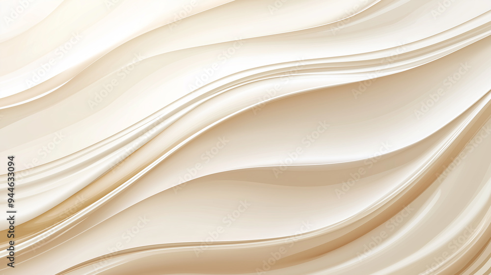 Poster Abstract smooth golden waves background flowing in motion