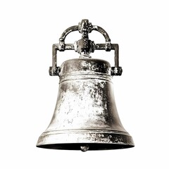 Fototapeta premium Weathered Metal Bell with Intricate Top Design