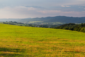 Fototapeta premium View of Mosty u Jablunkova village, Czech Republic