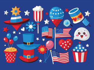 Patriotic background vector