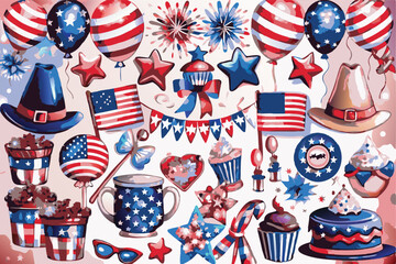 Obraz premium Patriotic background vector