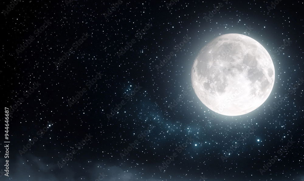 Wall mural full moon-generative ai