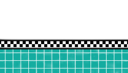 Half wall, Half wall, classic American diner restaurant or interior backgrounds, half checkered  tile wall, kitchen wall, dining  room, retro interior design, PNG, transparency