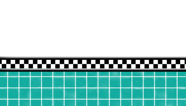 Half wall, Half wall, classic American diner restaurant or interior backgrounds, half checkered  tile wall, kitchen wall, dining  room, retro interior design, PNG, transparency