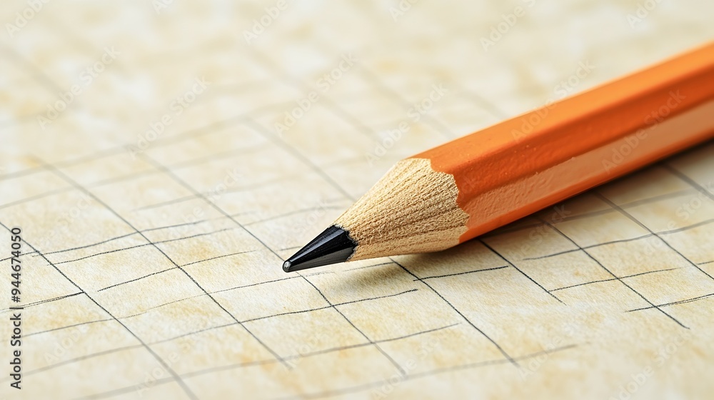 Aufkleber classic paper icon with pencil sketch lines representing creativity in documentation