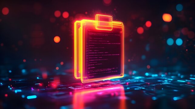 Stylish Document Icon with Paperclip Conveying Attachment and Additional Resources